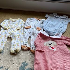 Spring holiday outfits and pajamas for 6M!